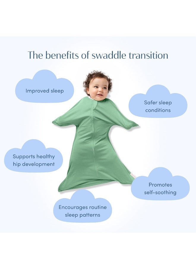 SleepingBaby Zipadee-Zip Transitional Swaddle Sack - Roomy Zipper Swaddle for Easy Diaper Changes and Proper Hip Development