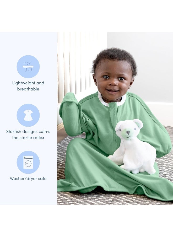 SleepingBaby Zipadee-Zip Transitional Swaddle Sack - Roomy Zipper Swaddle for Easy Diaper Changes and Proper Hip Development