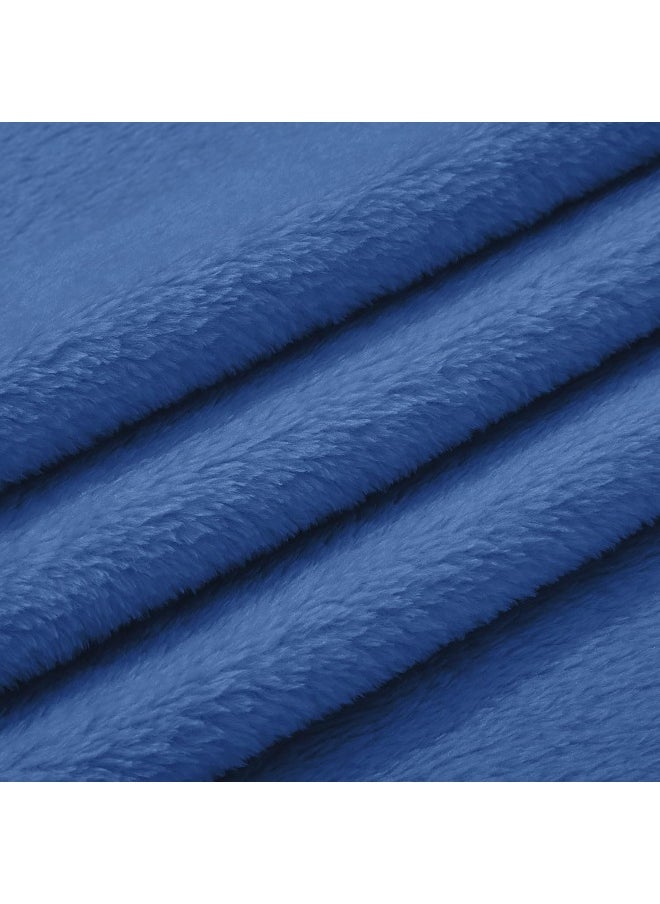 Pro Goleem Fleece Baby Blanket with Satin Trim, 30x40 Inch, Navy Blue