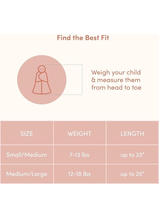 Sleeping Baby Zippy Swaddle - 100% Cotton Baby Swaddle Blanket - Sleep Sack with Convenient Bottom Zipper - Friendly Fox - Medium/Large
