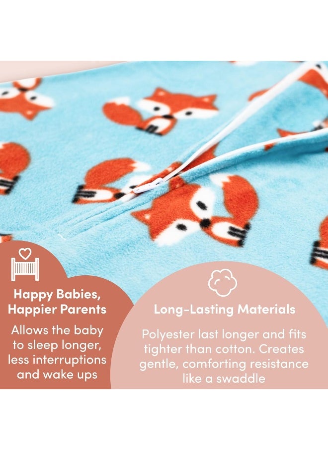 SleepingBaby Zipadee-Zip Transition Swaddle - Fleece Baby Sleep Sack with Zipper