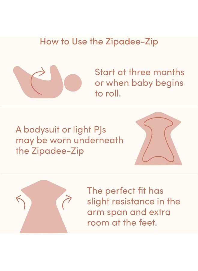 SleepingBaby Zipadee-Zip Transition Swaddle - Fleece Baby Sleep Sack with Zipper