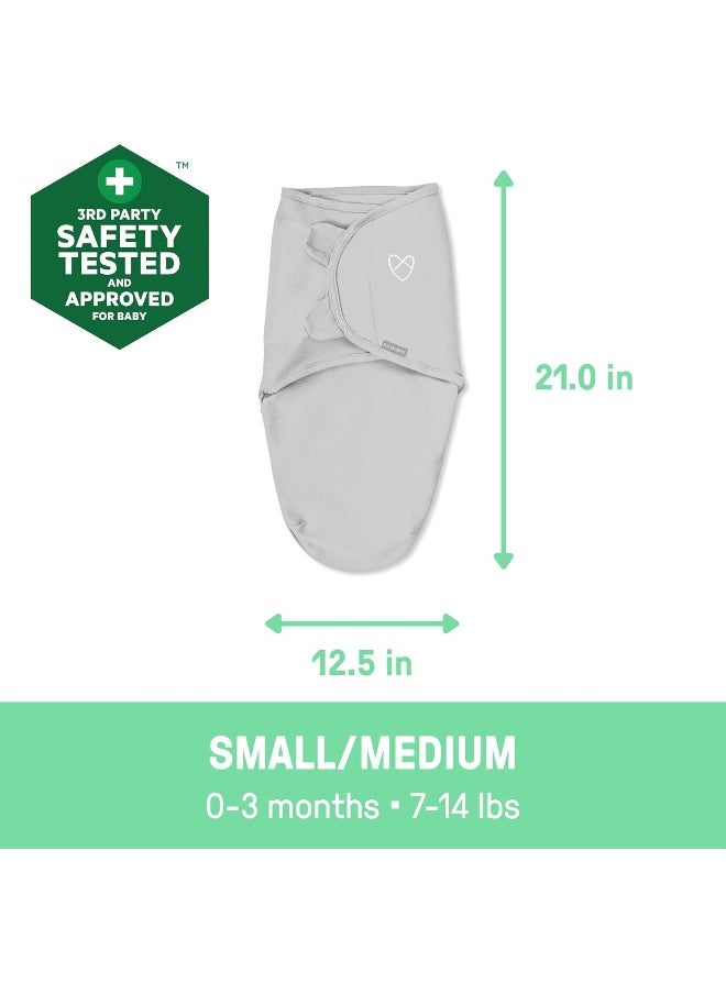 SwaddleMe by Ingenuity Original Swaddle - Size Small/Medium, 0-3 Months, 3-Pack (Ladybug Picnic)