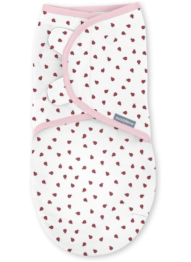 SwaddleMe by Ingenuity Original Swaddle - Size Small/Medium, 0-3 Months, 3-Pack (Ladybug Picnic)