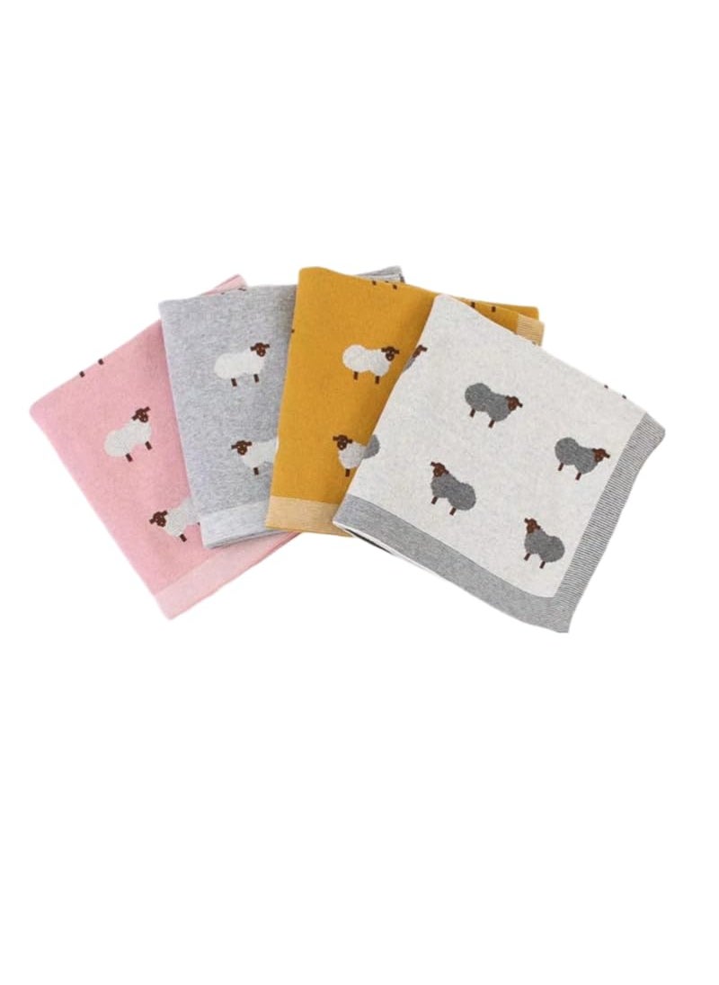 Cuddles Chaos 100 Cotton Blankets for Babies Toddlers Soft Cozy Blanket for Babies Quilts for New Born Baby Boy Girl Pink Sheep