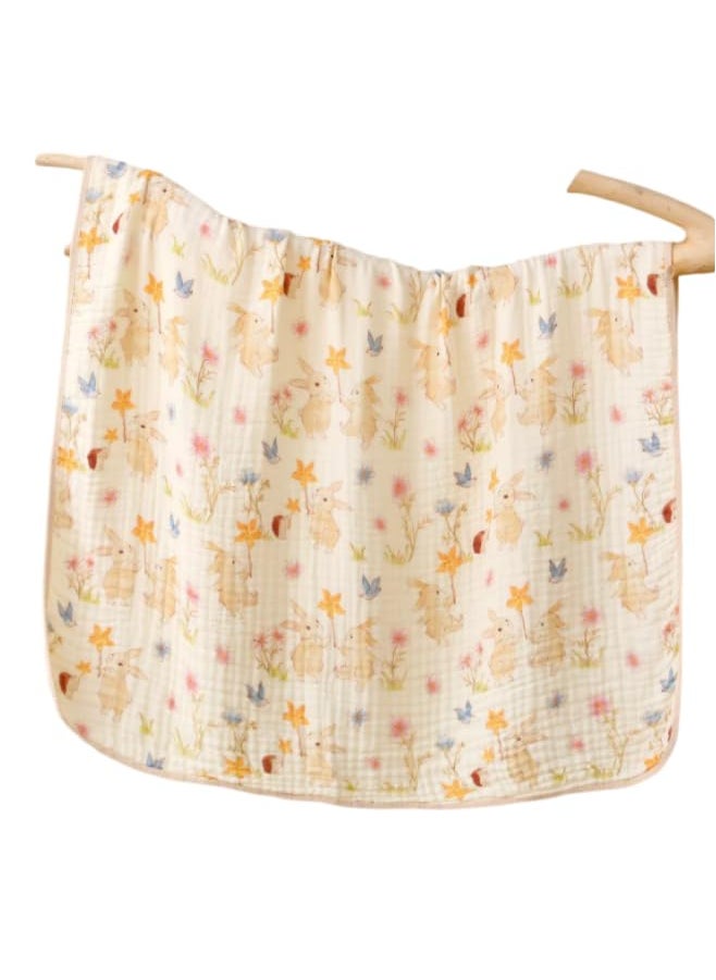 Cuddles Chaos Soft Bamboo Cotton Blankets for Babies Cozy Blankets for Newborns Gentle on Skin White Rabbits