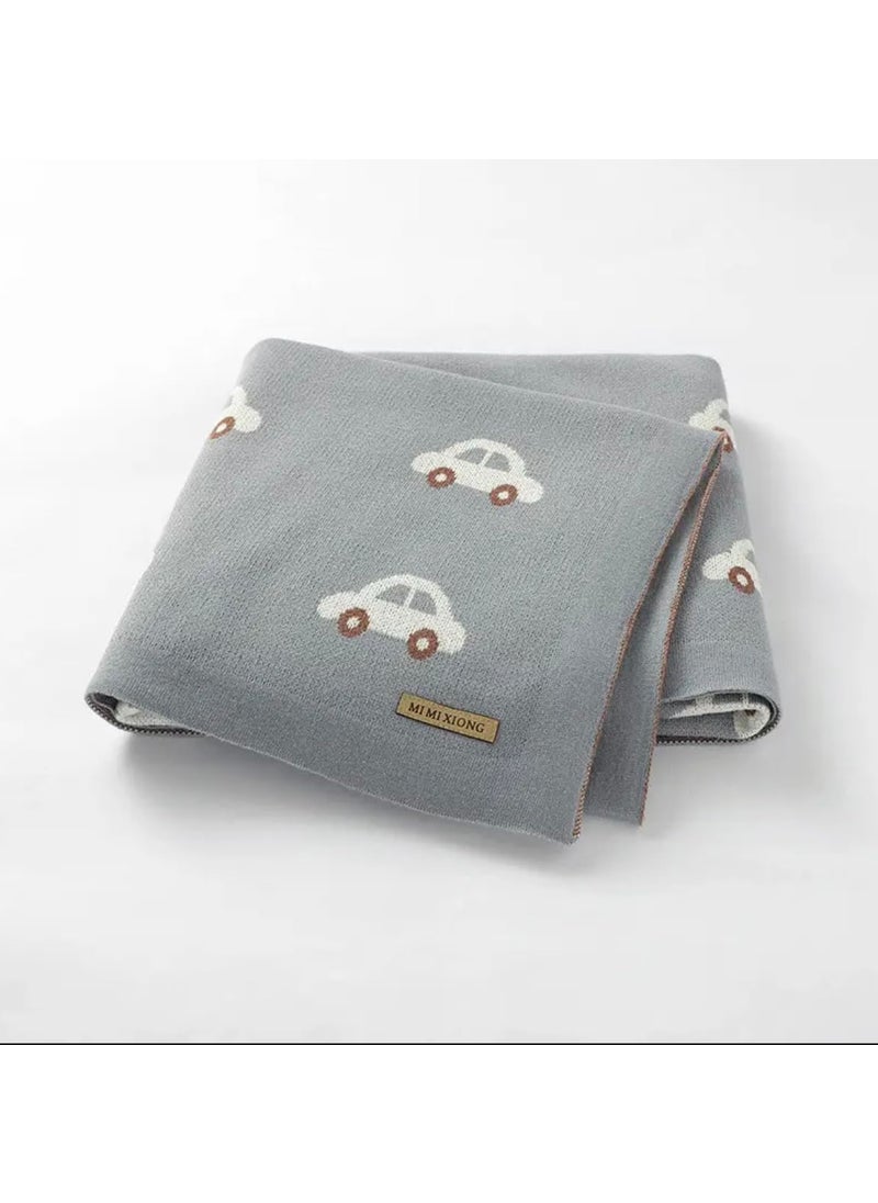 Cuddles Chaos 100 Cotton Blankets for Babies Toddlers Soft Cozy Blanket for Babies Quilts for New Born Baby Boy Girl Grey Cars