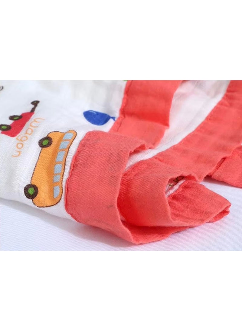 Cuddles Chaos Soft Bamboo Cotton Blankets for Babies Cozy Blankets for Newborns Gentle on Skin White Blue Border Lion