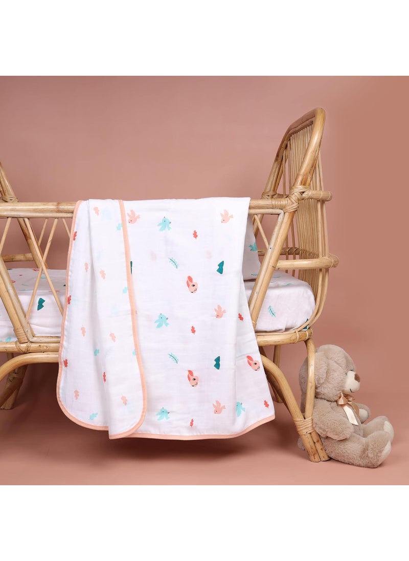 Kicks Crawl Pink Bunnies Organic Reversible Blanket