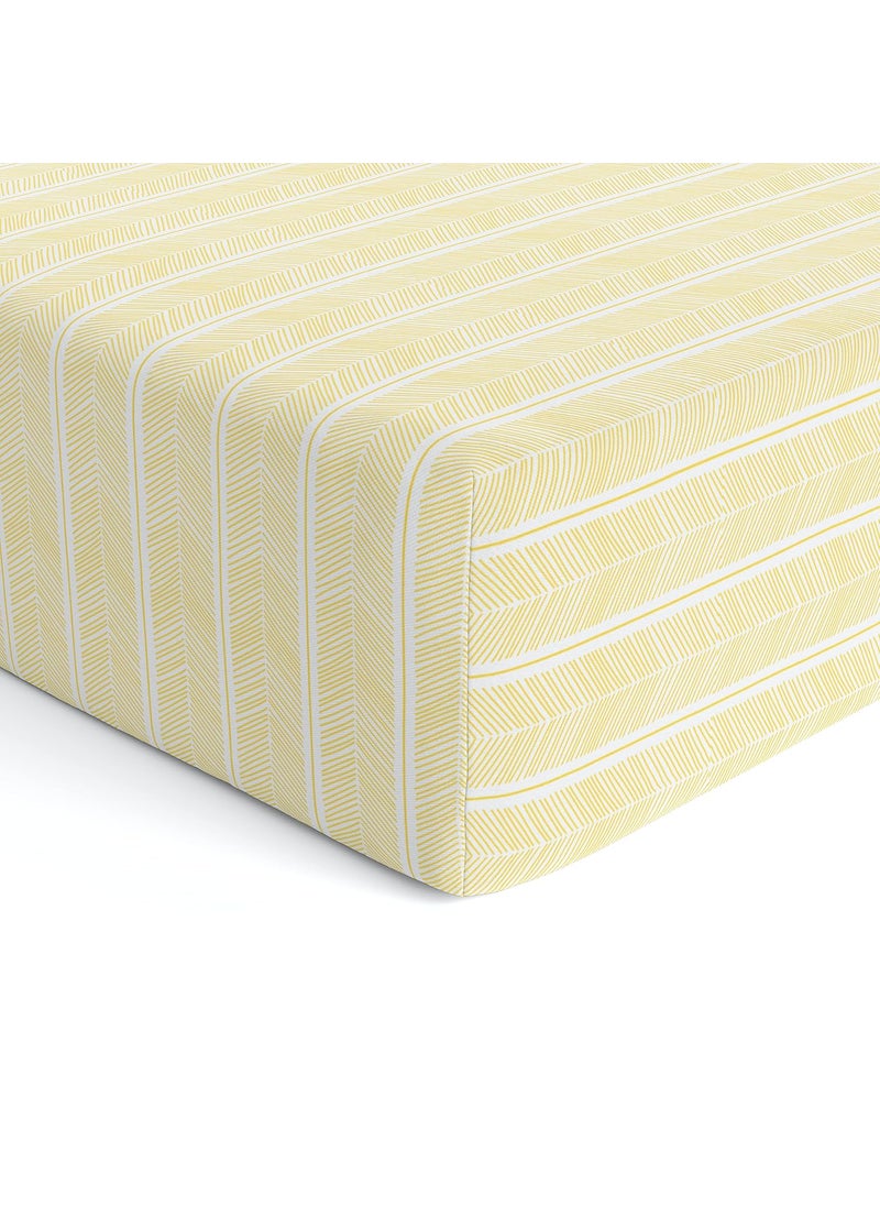 Sadora Baby Fitted Bedsheet for Baby CotsCribs Bed Sheet for Newborn Baby Crib MattressSoft Printed Breathable Cotton Satin 120cm x 60 cm Aztec Elastic Sheet