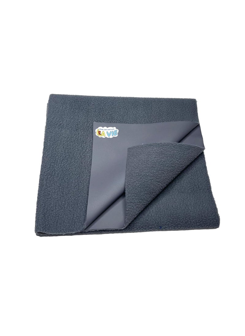 La Vie Baby Dry Sheets Extra Absorbent Quick Dry Sheet for New Born Babies Bed Protector Mattress Reusable Waterproof Baby Cot Sheet for Toddler Infant ColorPebble Grey SizeL Pack of 1