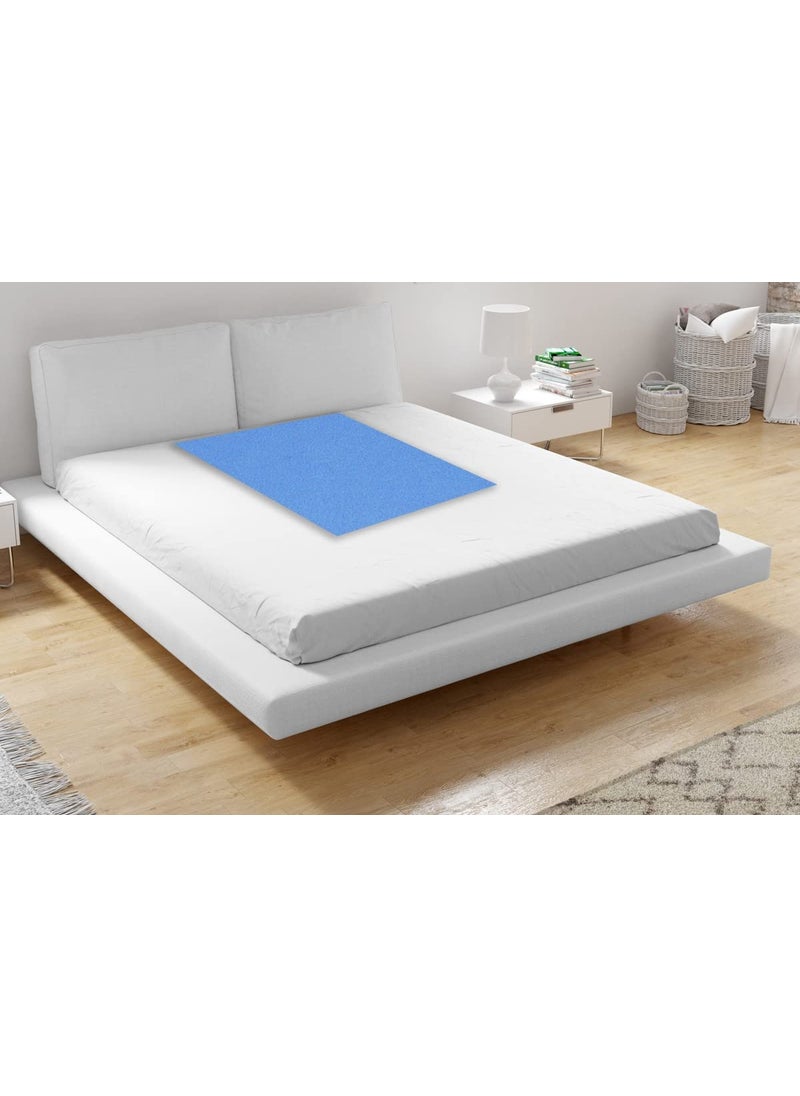 The Furnishing Tree Waterproof Cotton Baby Dry Sheet Bed Protector Sheet Small Toddler Size LxW 39x56 in inches Sky Blue