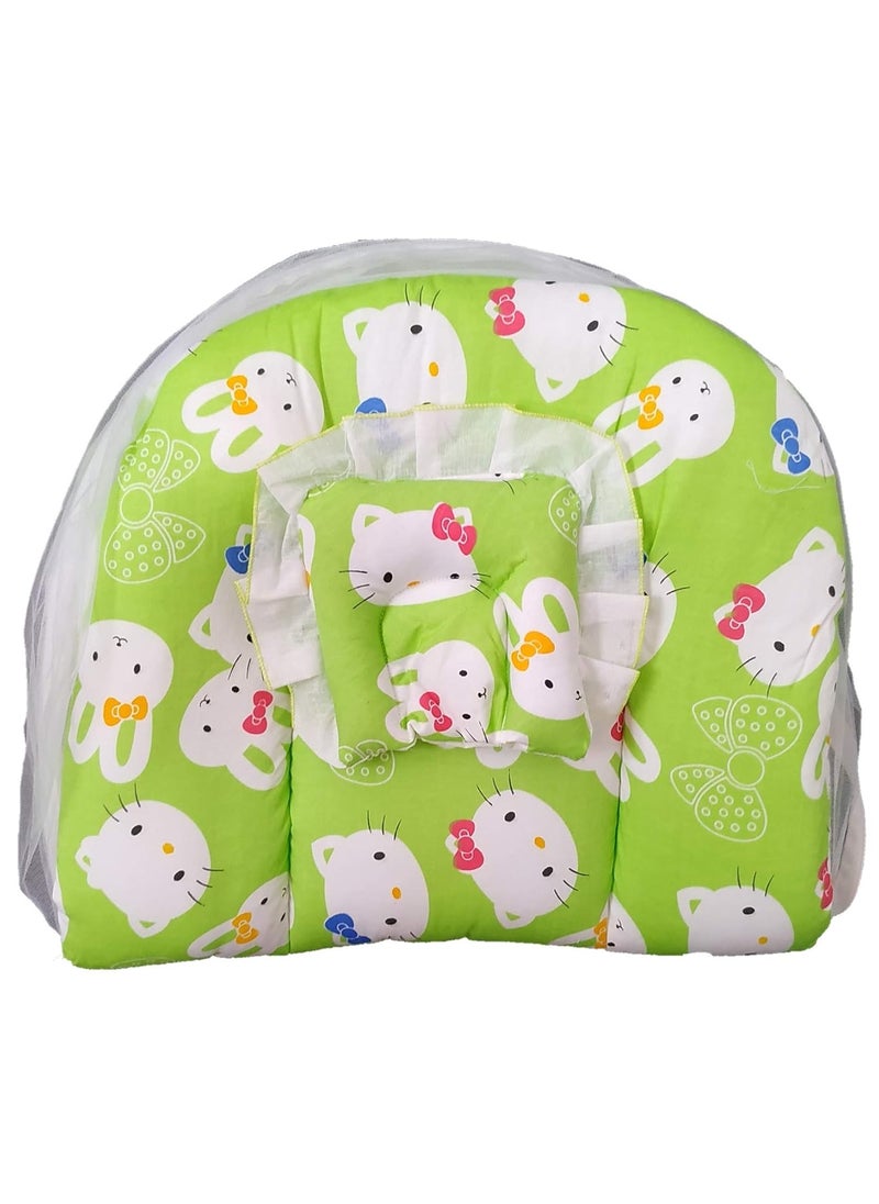 Cotton Baby Toddler Mattress with Mosquito NET Foldable with Pillow