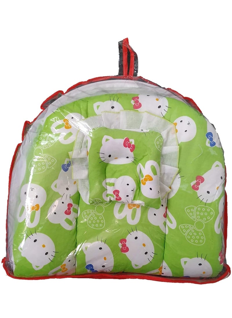 Cotton Baby Toddler Mattress with Mosquito NET Foldable with Pillow