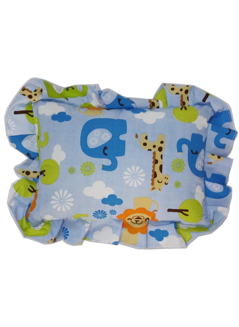 Amardeep Baby Mattress with Mosquito Net Bear Heart Blue XL Size 90 55 6 cms