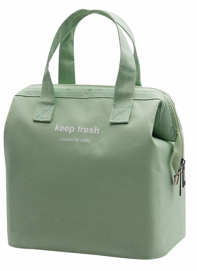 Lunch Bag Bento Bag Thickened Thermal Insulation Refrigerated Tote Box Carrying For Students Ladies Men Picnic Work Outdoor - Light Green