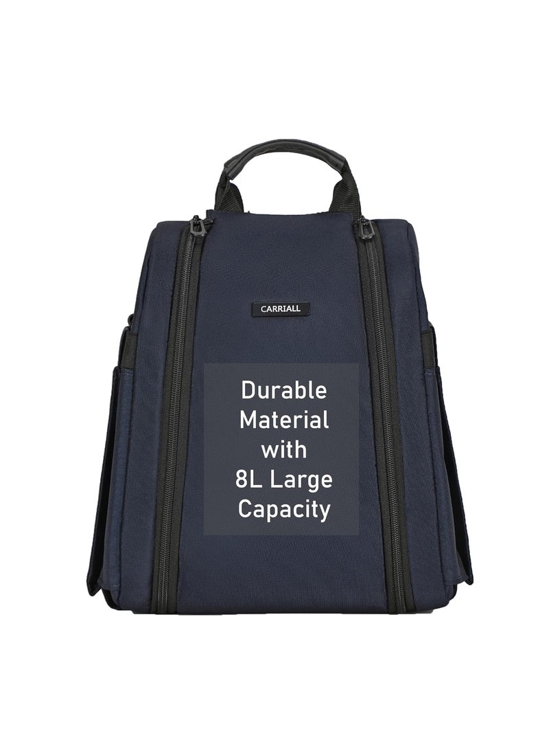 Carriall Navy Meal BagTiffin Bag for Office College School Picnic Reusable WaterResistant Lunch Box Cover Bag Only 8L Capacity Storage Gifting for MenWomen Kids BoysGirls