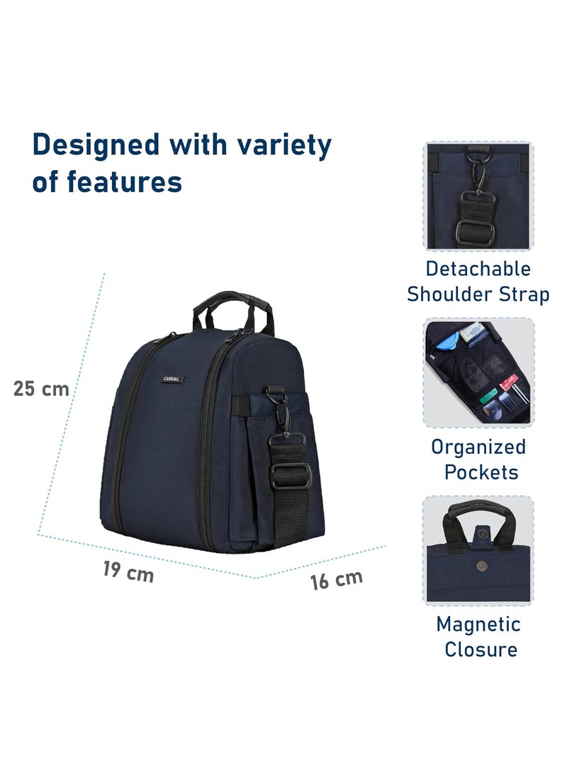 Carriall Navy Meal BagTiffin Bag for Office College School Picnic Reusable WaterResistant Lunch Box Cover Bag Only 8L Capacity Storage Gifting for MenWomen Kids BoysGirls