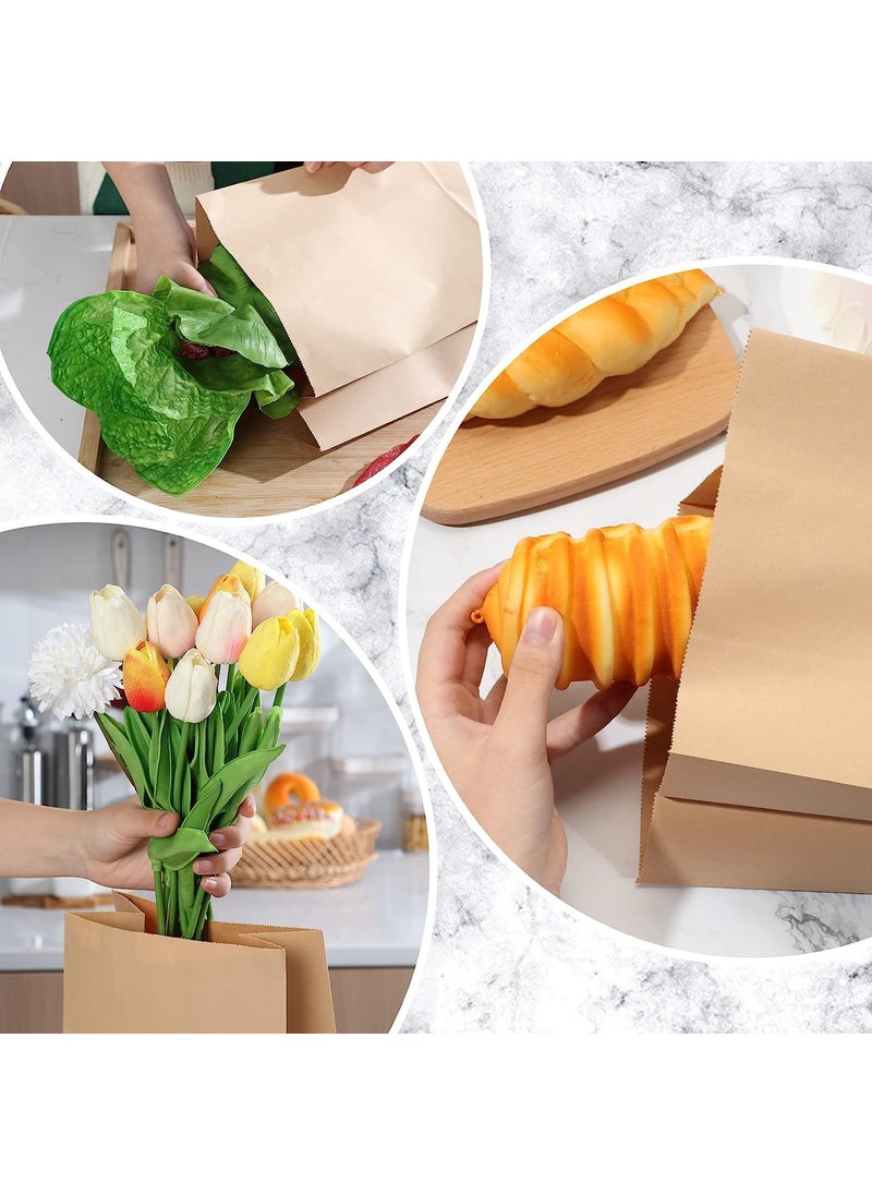 RanGit Bhumi Brown Paper Lunch Bags 65x11x35 in Small 50pcs Kraft Paper Carry Bags for Grocery Snacks Food Take Away Bakery Disposable Eco friendly Paper CoversSmall 50