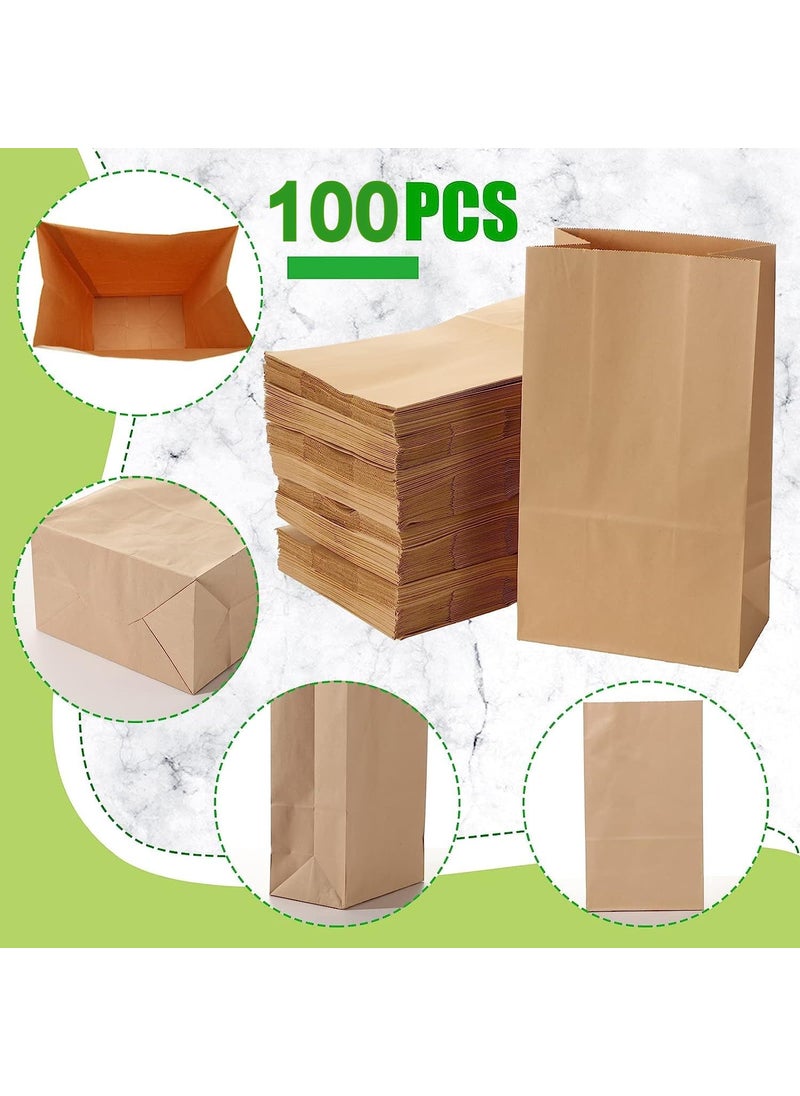 RanGit Bhumi Brown Paper Lunch Bags 65x11x35 in Small 50pcs Kraft Paper Carry Bags for Grocery Snacks Food Take Away Bakery Disposable Eco friendly Paper CoversSmall 50