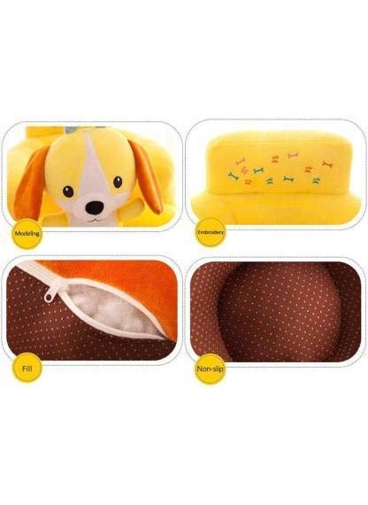VAISHNO Baby Soft Sofa Seat Dog Design Sofa Seat Rocking Chair Plush Cushion and Chair for Baby Kids Baby Girl Babies and ChildrenYellow