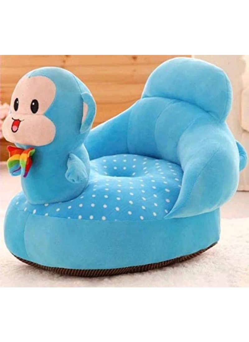 ELSTONE HOME Kids Plush Cartoon Shape Cushion Baby Sofa Seat or Rocking Chair Sky Blue 02 Years