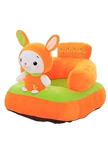 ELSTONE HOME Chick Shape Soft Plush Cushion Baby Sofa Seat or Rocking Chair for Kids 0 to 2 Years Orange