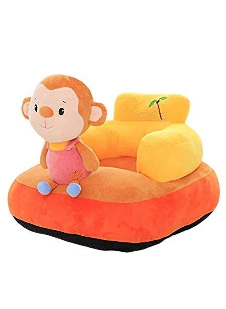 Bezzilish Home Chick Shape Soft Plush Cushion Baby Sofa SeatRocking Chair for Kids 0 to 2 Years Yellow