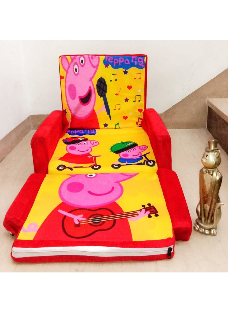 ELSTONE HOME Soft Polyester Toy Kids Baby Chair for 02 Years Sofa Cum Bed
