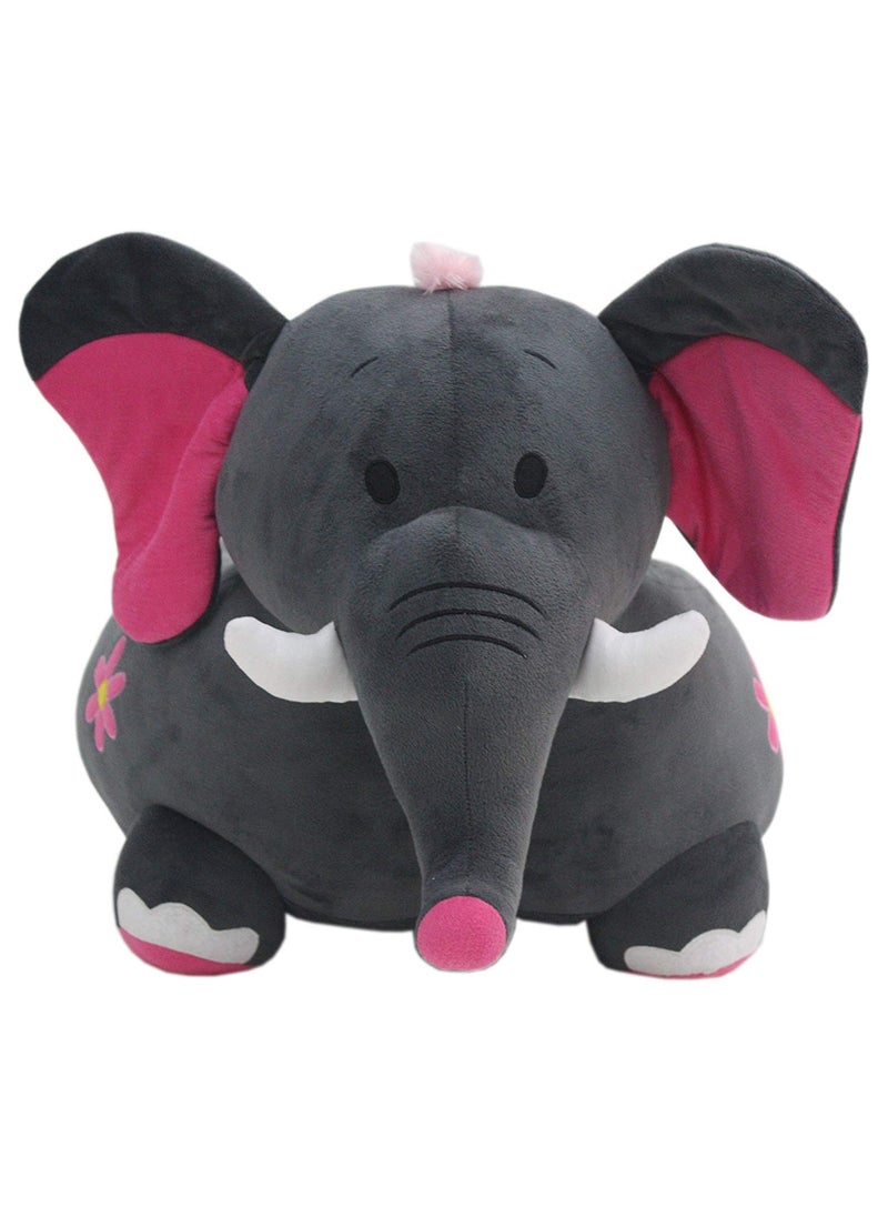 Babyjoys Elephant Character Soft Plush Chair Seat for Baby Safety Sitting Soft Plush Chair for Kids Birthday Large Size