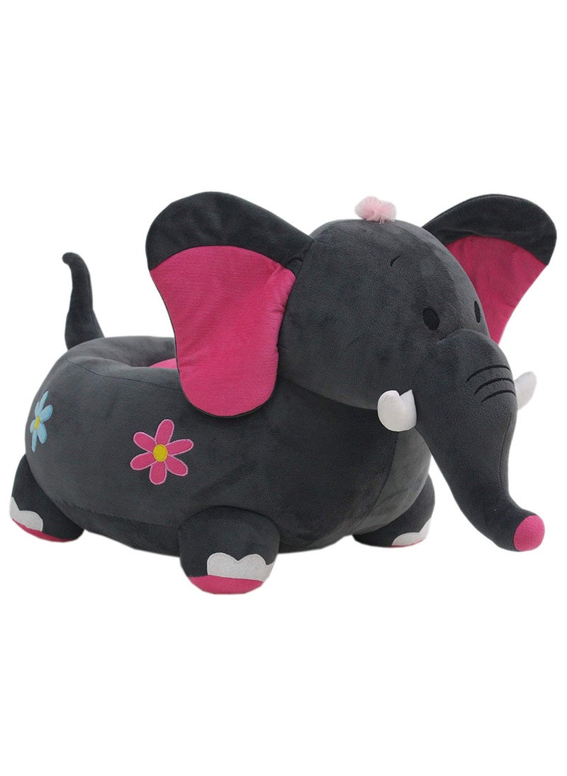 Babyjoys Elephant Character Soft Plush Chair Seat for Baby Safety Sitting Soft Plush Chair for Kids Birthday Large Size