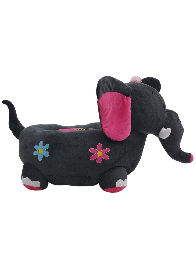 Babyjoys Elephant Character Soft Plush Chair Seat for Baby Safety Sitting Soft Plush Chair for Kids Birthday Large Size