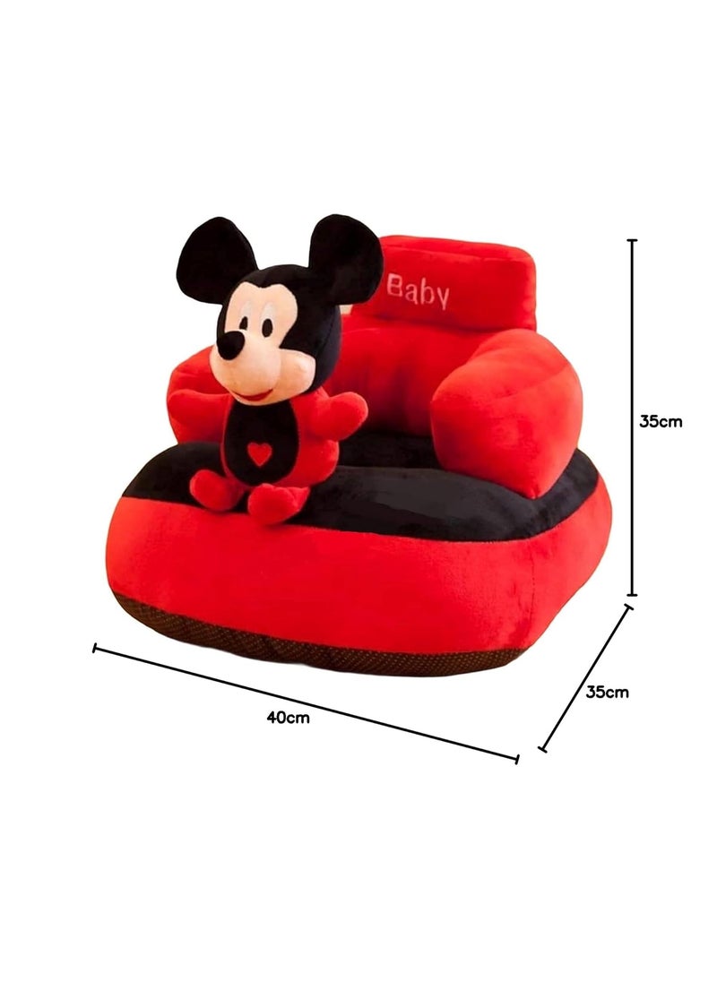 AVS Cute Baby Sofa Seat Elephant Design Plush Cushion and Soft Chair PinkBlue