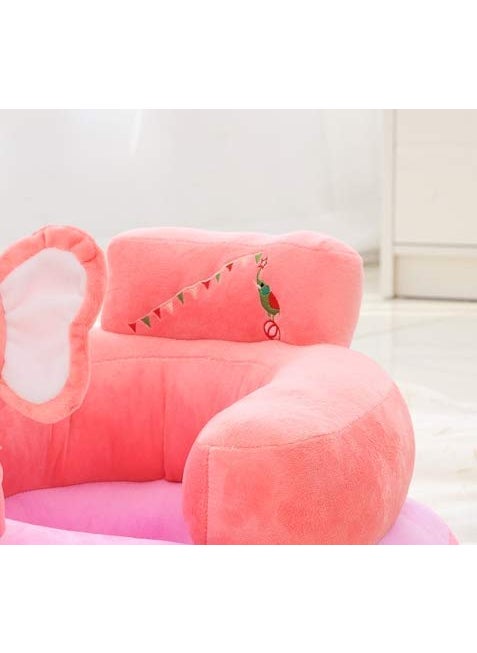 AVS Cute Baby Sofa Seat Elephant Design Plush Cushion and Soft Chair PinkBlue
