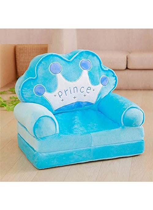 AVS Baby Sofa Cum Bed and Chair for Kids Comfort Baby Supporting Seat Soft Plush Cushion and Chair for Kids Blue Cotton