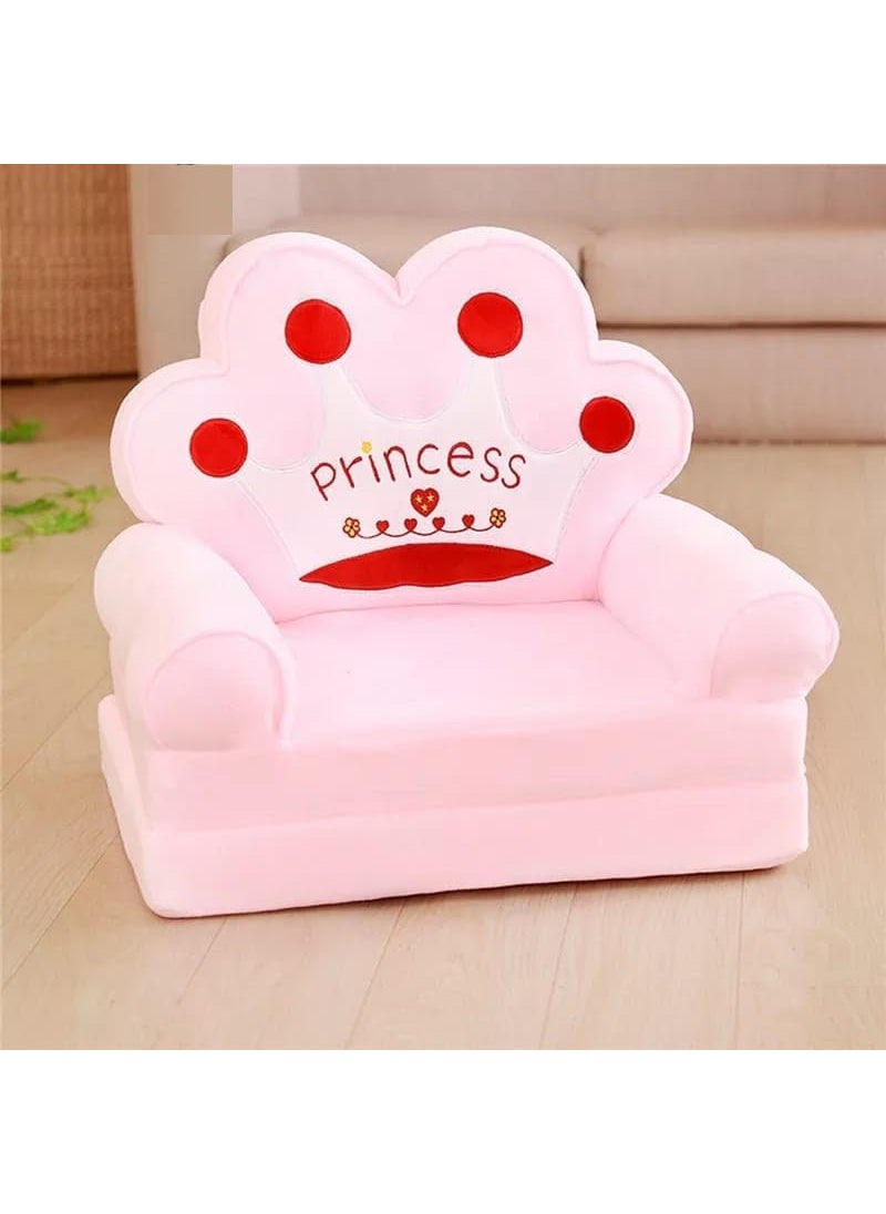 Bezzilish Home Baby Soft Plush Cushion Baby Sofa Seat Or Rocking Chair for KidsUse for Baby 0 to 2 YearsMade in India Baby Pink