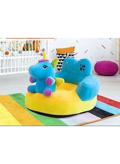 OMAJA HOME Baby Soft Plush Cushion Baby Sofa Seat Or Rocking Chair for KidsUse for Baby 0 to 2 YearsYellowBlue