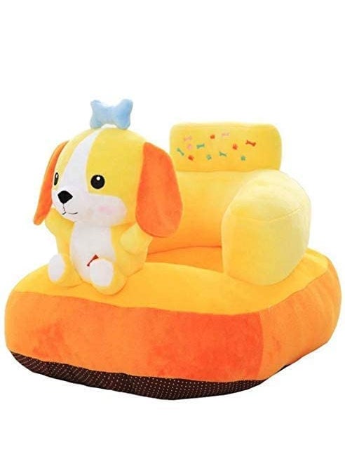 AVS Cotton Dog Design Sofa Plush Cushion Baby Sofa Seat or Rocking Chair for Kids Yellow