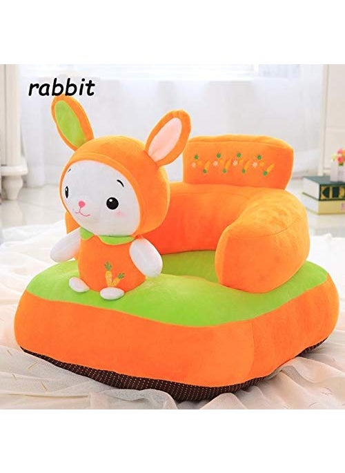 Avs Cute Rabbit Design Baby Sofa Seat Plush Cushion Sofa Cum Bed And Soft Rocking Chair For Kids Yellow 1 Seater