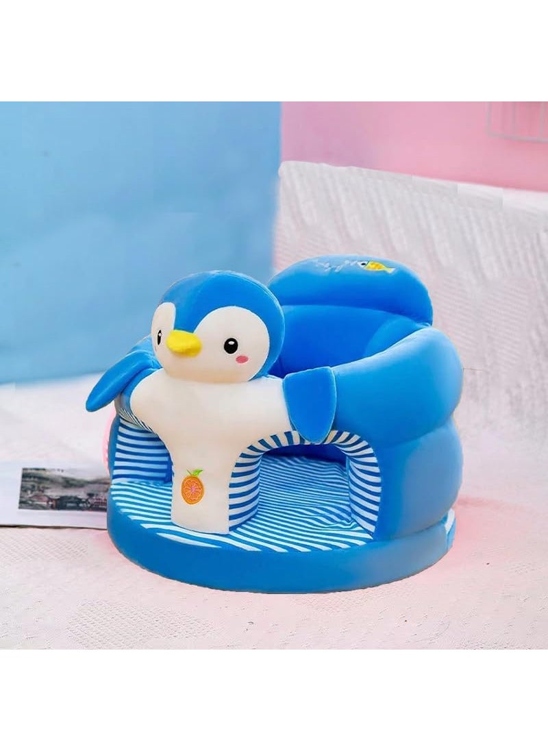 Vedartah Plush Soft Baby Sofa Seat Toddlers Sitting Sofa Chair Upto 2 Years Penguin Blue