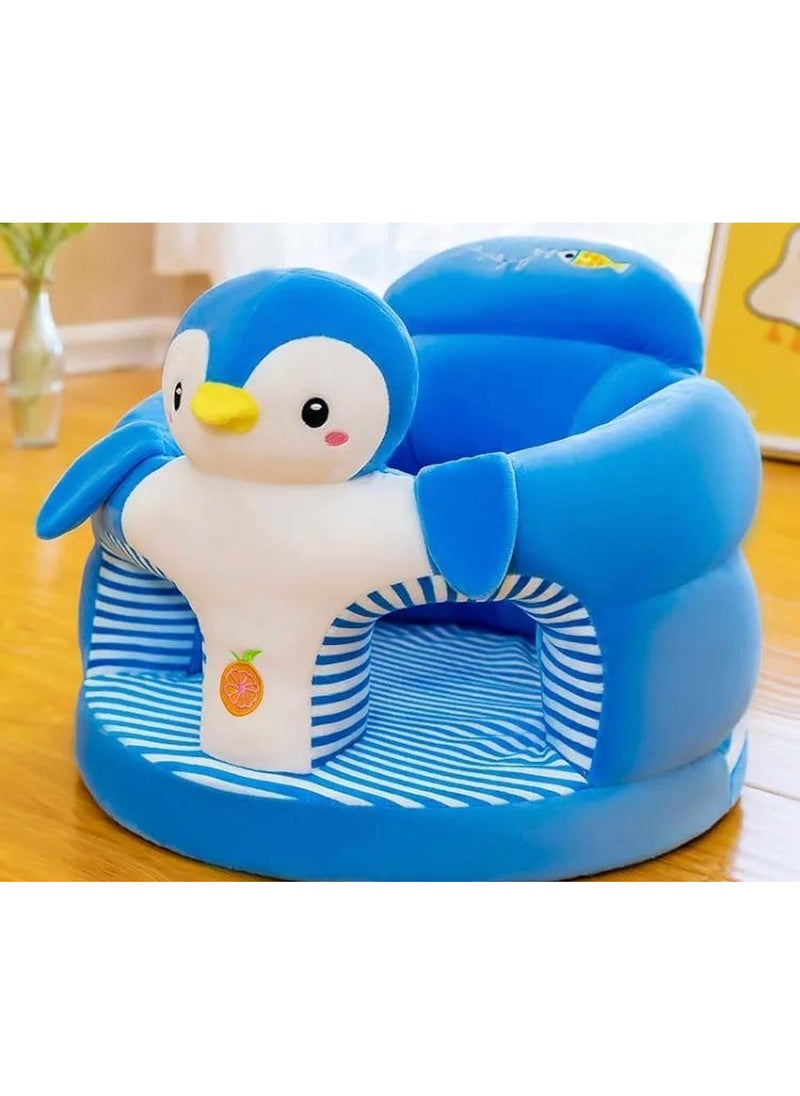 Vedartah Plush Soft Baby Sofa Seat Toddlers Sitting Sofa Chair Upto 2 Years Penguin Blue