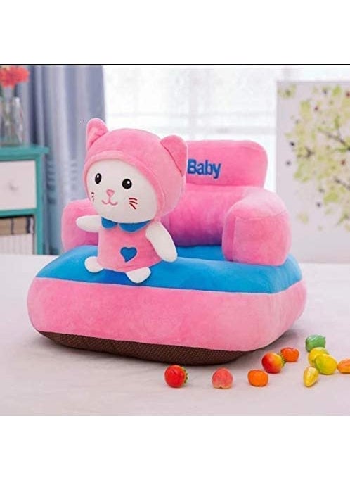 AVS Kitti Design Chair for Baby Sofa Seat Supporting Cushion Sofa Comfort Baby Supporting Seat Soft Plush Cushion and Chair for KidsPink