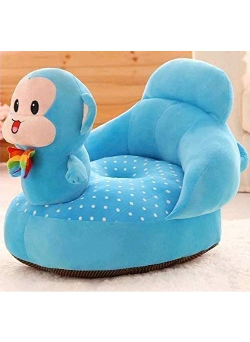 Toyhub Baby Sitting Sofa Kids Furniture 1 Year Baby Boy Girl Birthday Gift Monkey Blue Cotton 1 Seater