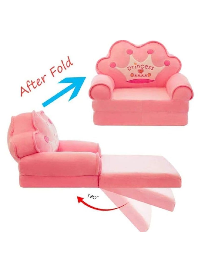 NIYANTA Baby Sofa Chair Seat Flip Open Sofa Bed for Kids Toddler Baby Recliner Couch 2 in 1 Folding Cushion Lazy Sofa Backrest Chair Small Baby Sofa Chair for Room Decoration Gift Purpose