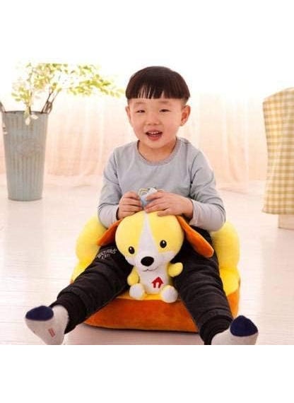 KIZDY Baby Sofa Seat Seat Dog Design Training Seat Baby Safety Plush Cushioned SeatRocking Chair for Baby Kids Baby Girl Babies and Children Use for Baby 0 to 3 YearsYellow