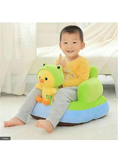 AVS Cute Chikk Design Baby Sofa Seat Plush Cushion Sofa Cum Bed and Soft Rocking Chair Baby Supporting Seat Soft Plush Cushion and Chair for KidsGreen