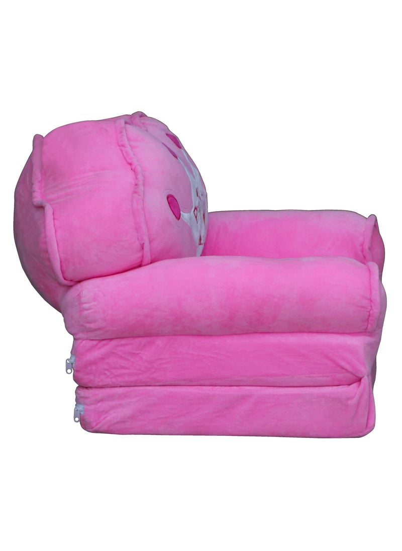 Niyanta Kids Foldable Cartoon Princess Sofa Cum Bed Small Baby Sofa Chair for Room Decoration Gift Purpose 05 Years Pink