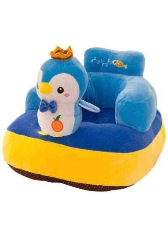 Omaja Home Plush Cartoon Shape Cushion Baby Sofa Seat Or Rocking Chair For 02 Years Kid Pack Of 1 1 Blue 1 Seater