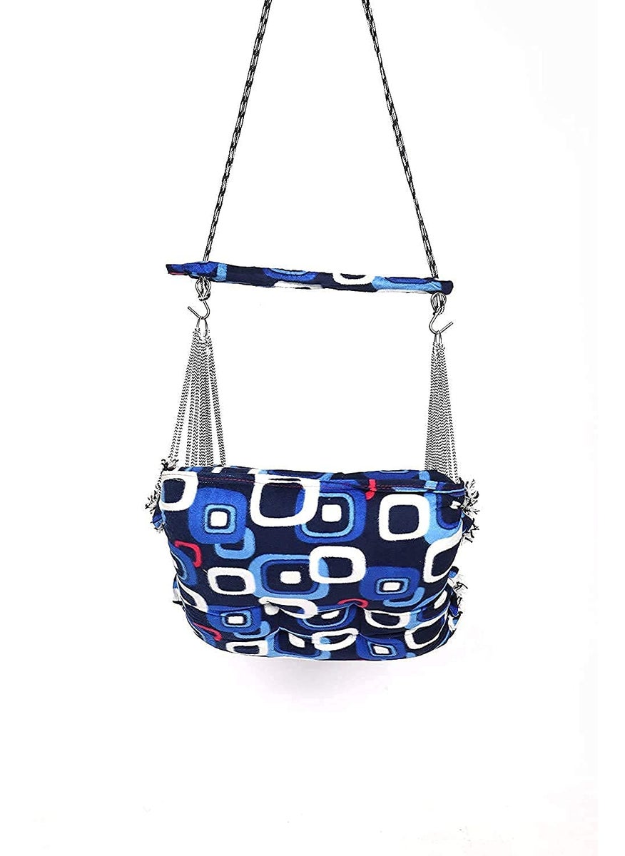 ZHASK Khel Khilona Swing for Kids Babys Folding and Washable 13 Years with Safety Belt Garden Jhula for Indoor OutdoorLight Blue