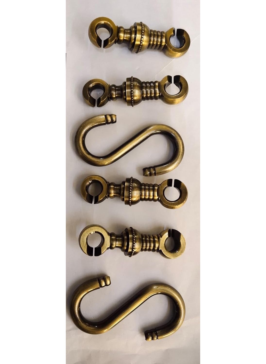 Star Premium Brass Jhula Swing Georgain Antique Set for 7 feet Each Hook is Made with Great Love and Care Antique Brass 7 Feet and 108 pcs